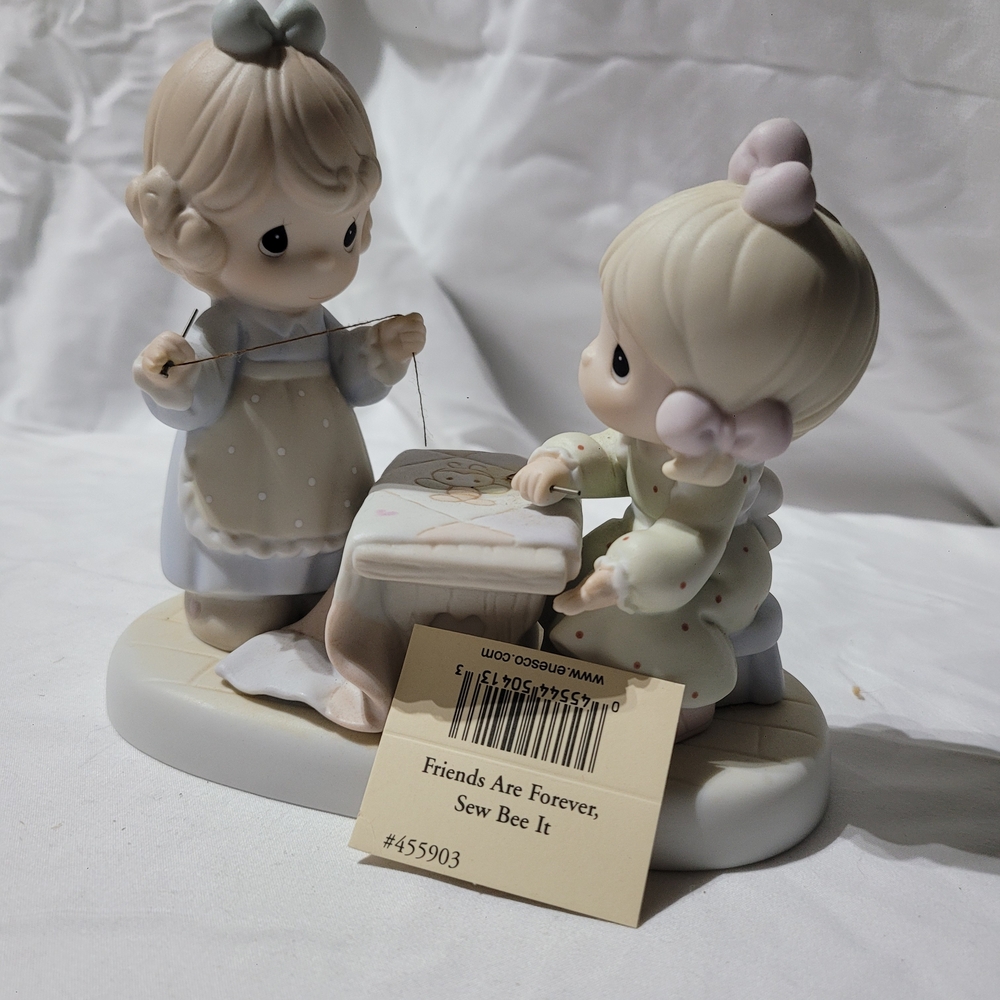 Precious Moments Sew Bee It Figurine with Pastel Hues